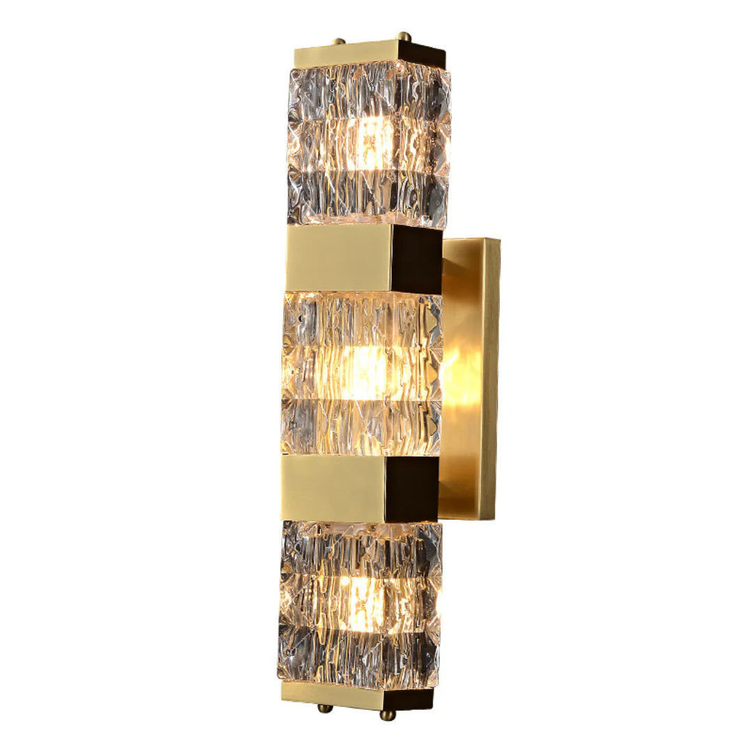 Dacio Golden Luxury Crystal Wall Lamp - Nuvé