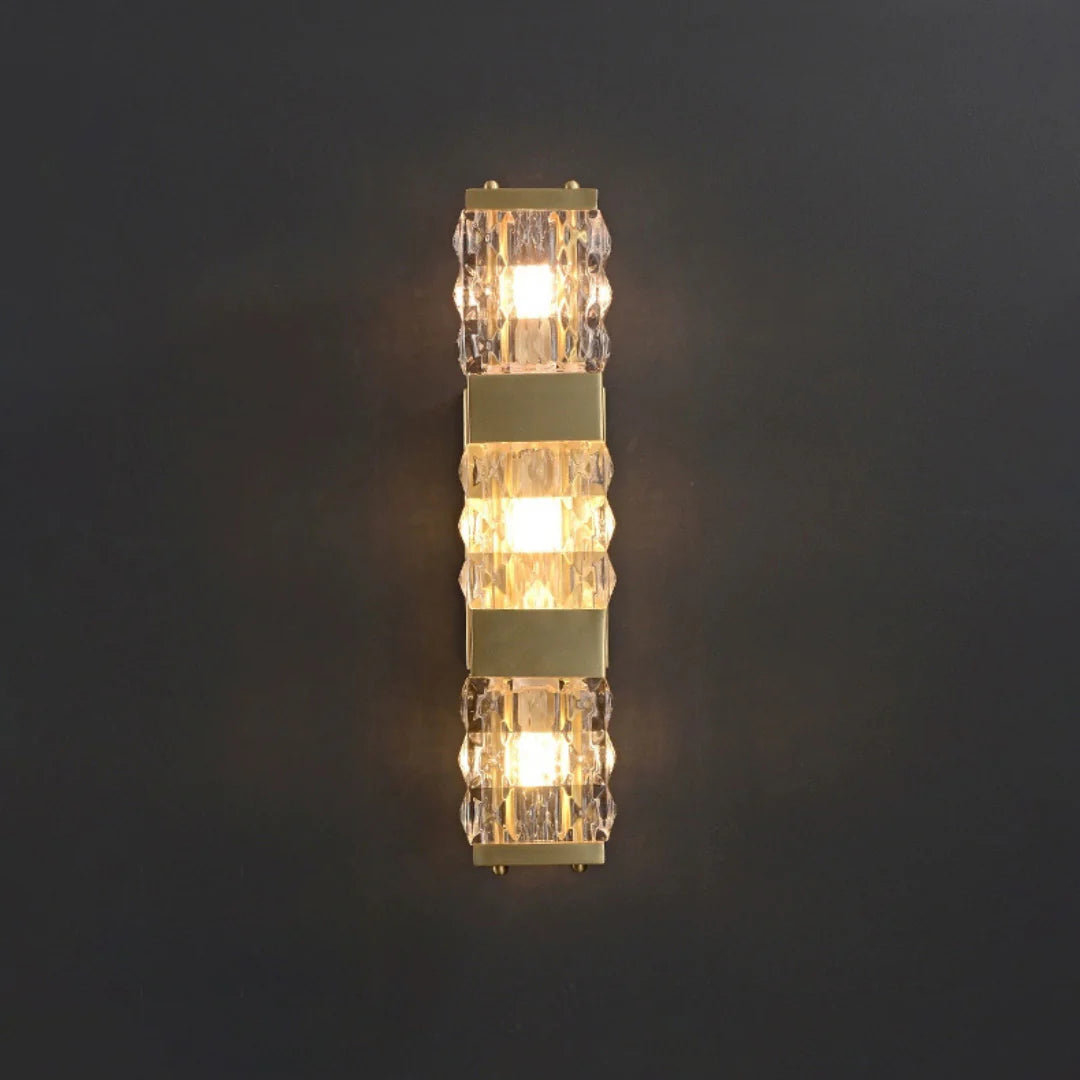 Dacio Golden Luxury Crystal Wall Lamp - Nuvé