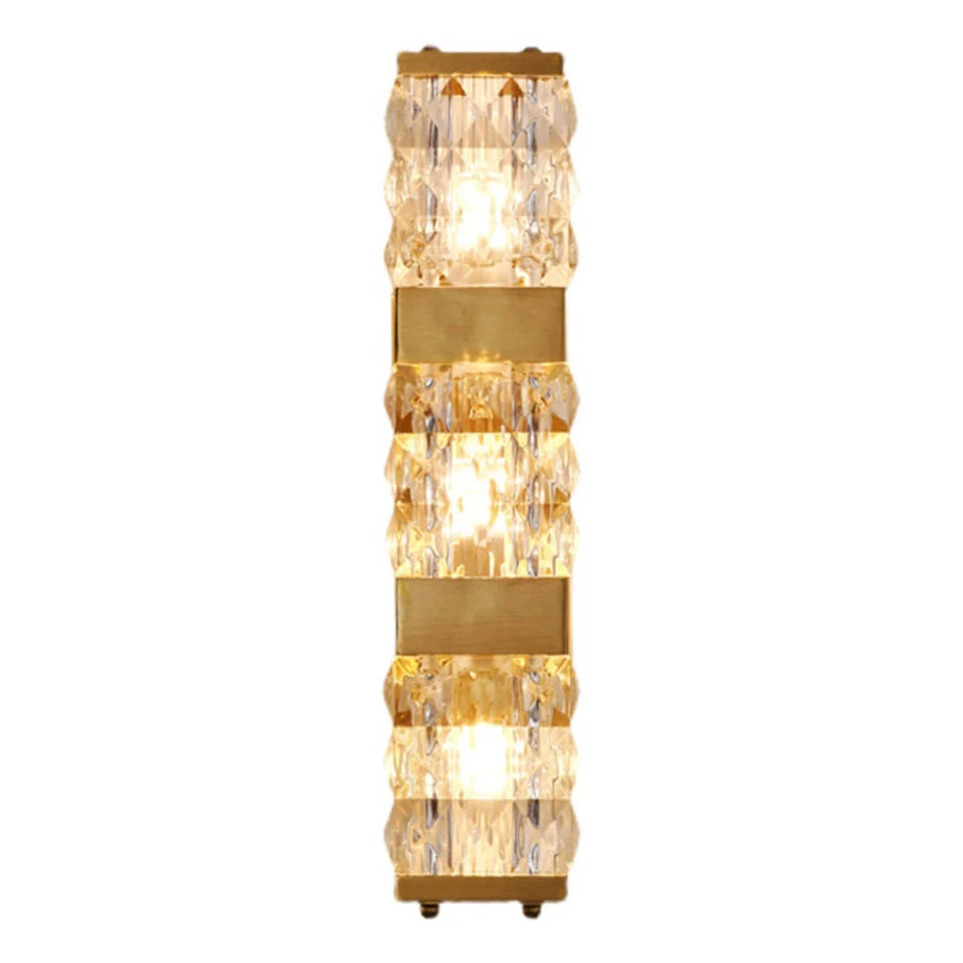 Dacio Golden Luxury Crystal Wall Lamp - Nuvé