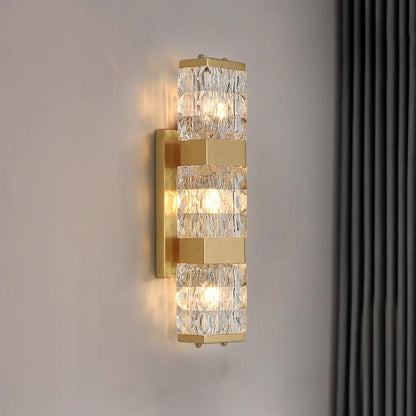 Dacio Golden Luxury Crystal Wall Lamp - Nuvé