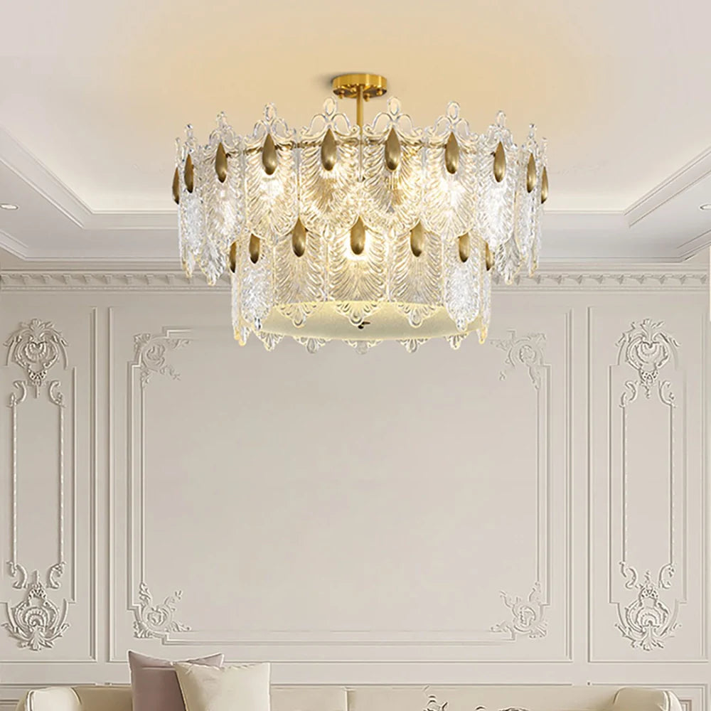 Decazes Texture Glass Chandelier - Nuvé