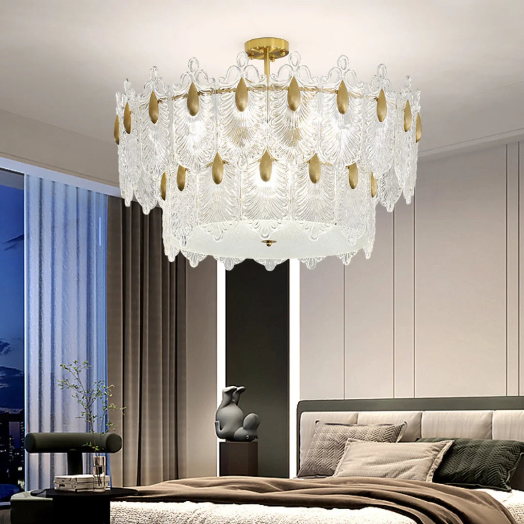 Decazes Texture Glass Chandelier - Nuvé