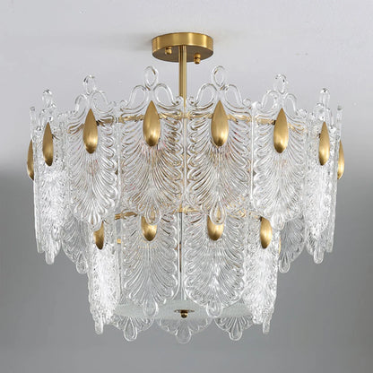 Decazes Texture Glass Chandelier - Nuvé