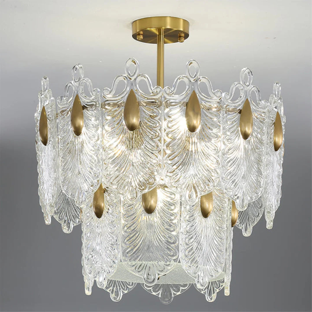 Decazes Texture Glass Chandelier - Nuvé
