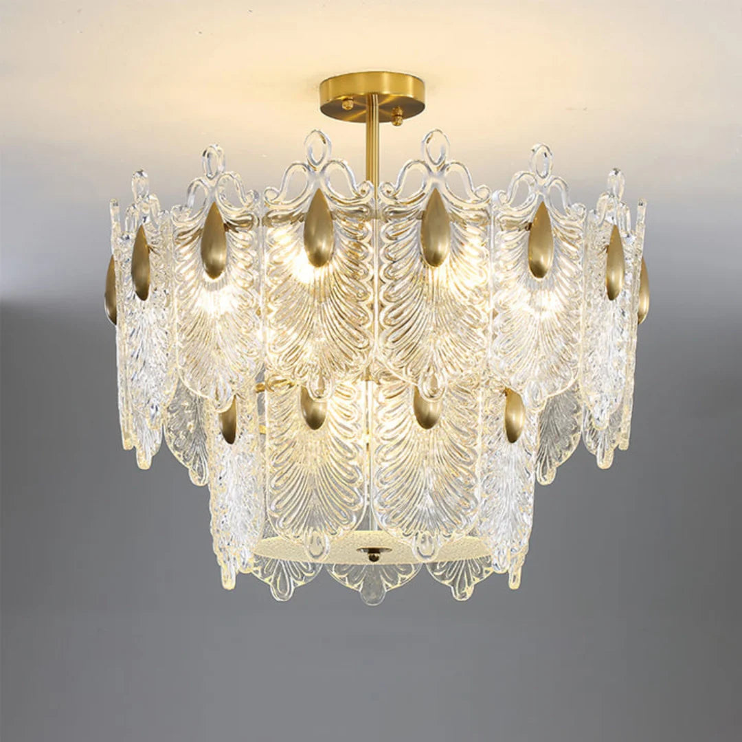 Decazes Texture Glass Chandelier - Nuvé