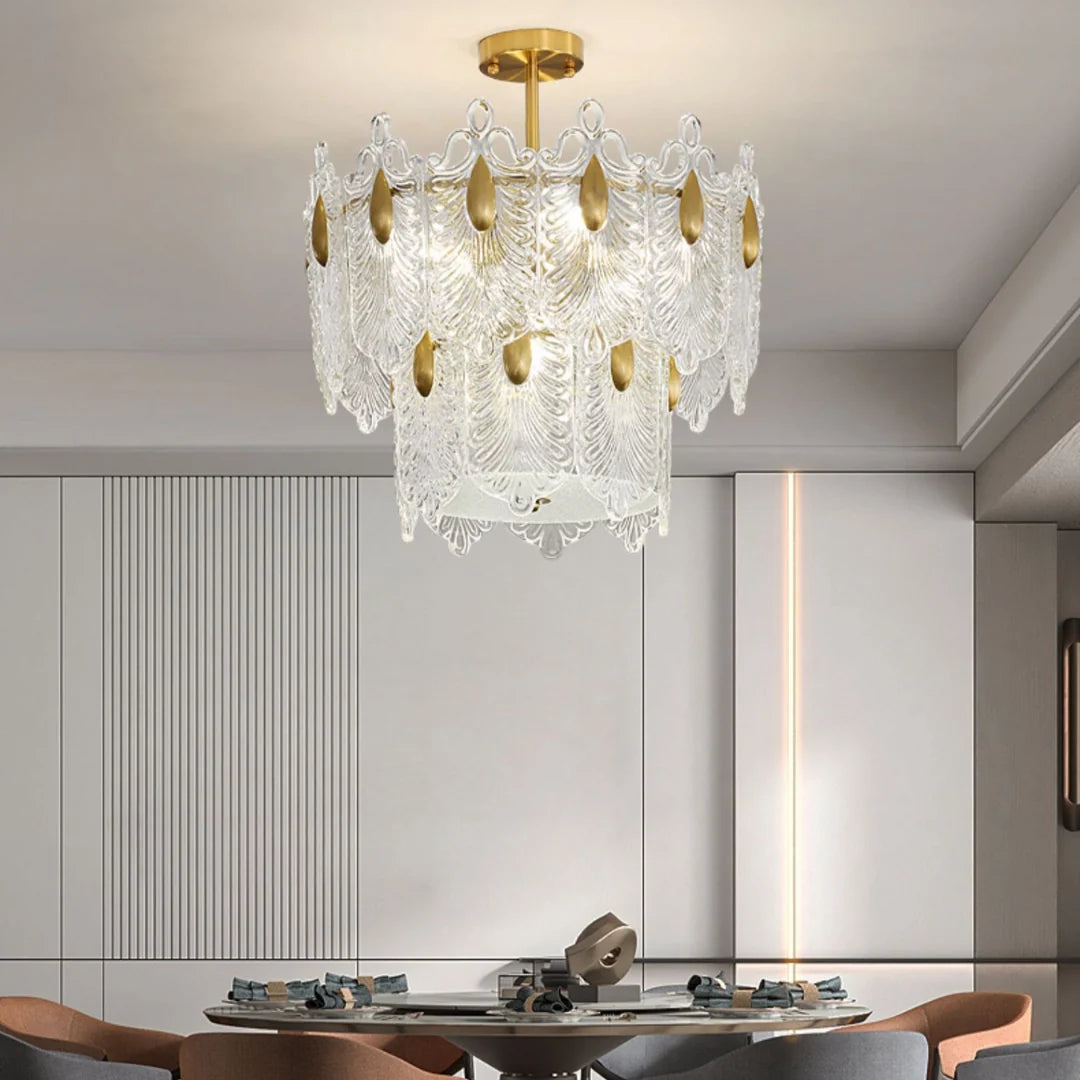 Decazes Texture Glass Chandelier - Nuvé