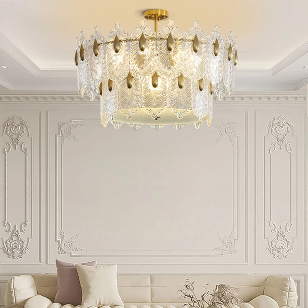 Decazes Texture Glass Chandelier - Nuvé