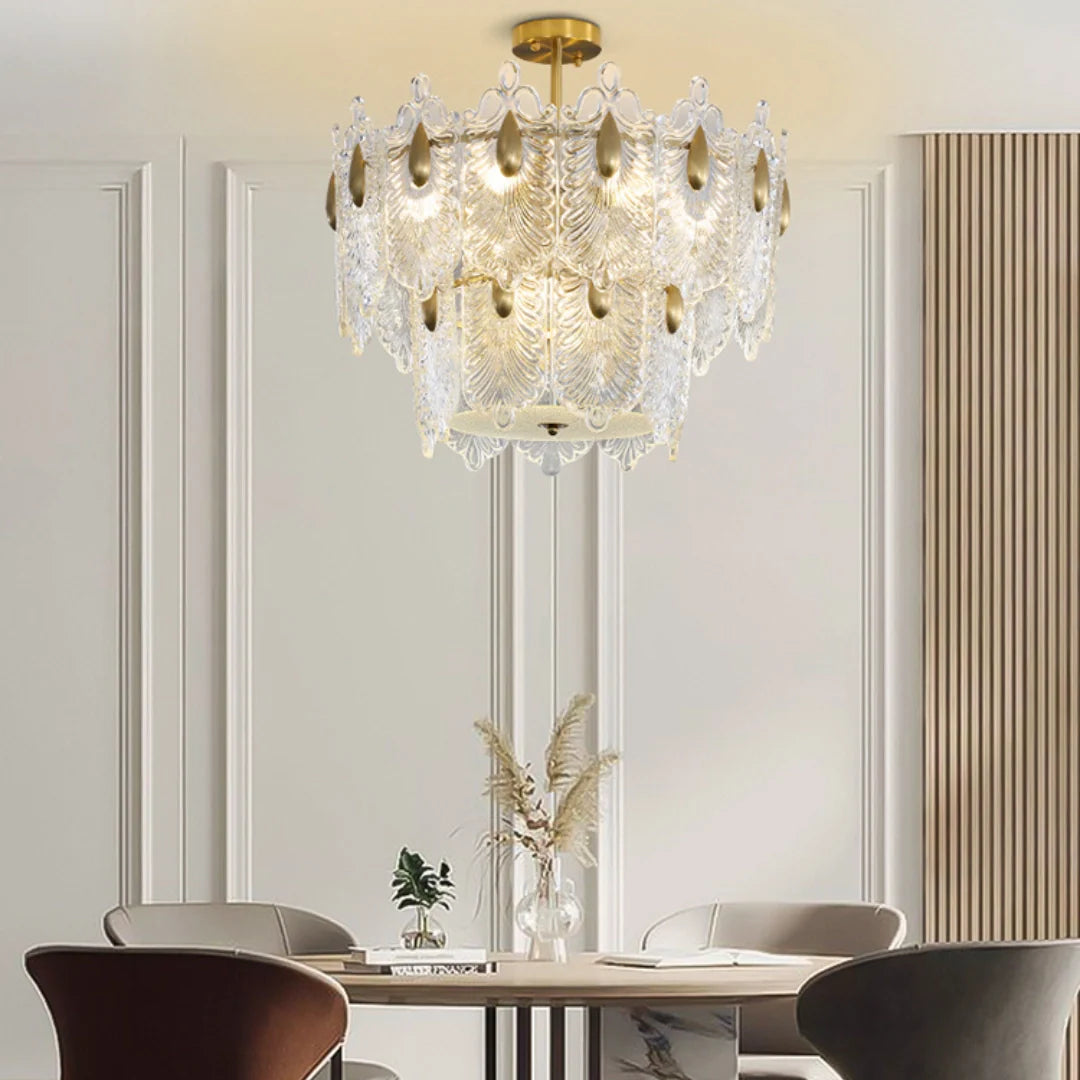 Decazes Texture Glass Chandelier - Nuvé