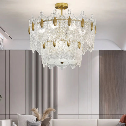 Decazes Texture Glass Chandelier - Nuvé