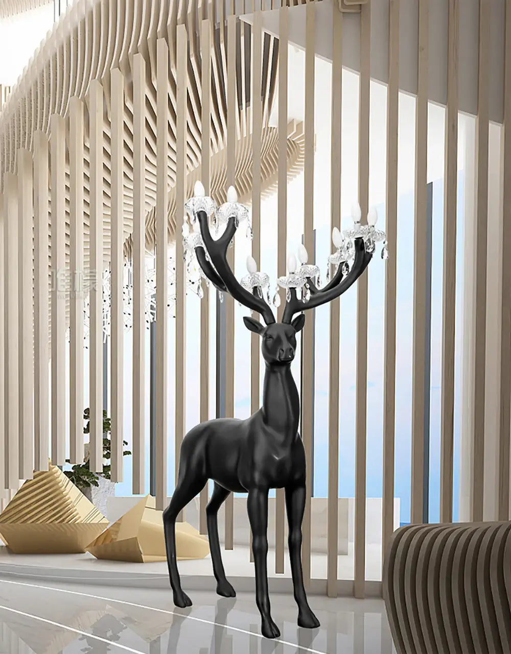 Deer Sculpture Floor Lamp - Nuvé