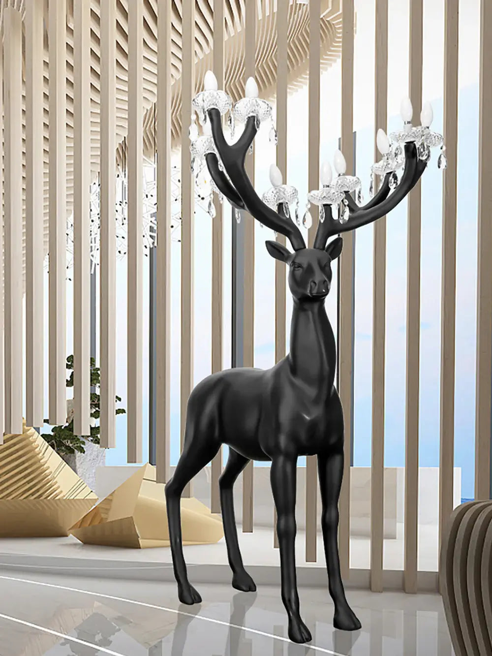 Deer Sculpture Floor Lamp - Nuvé