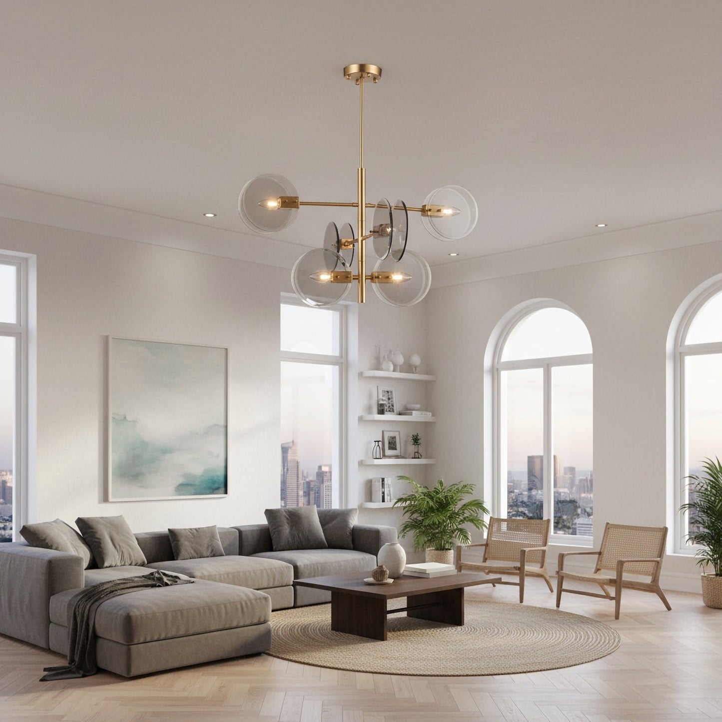Disc Arteriors Norwich Glass Chandelier - Nuvé