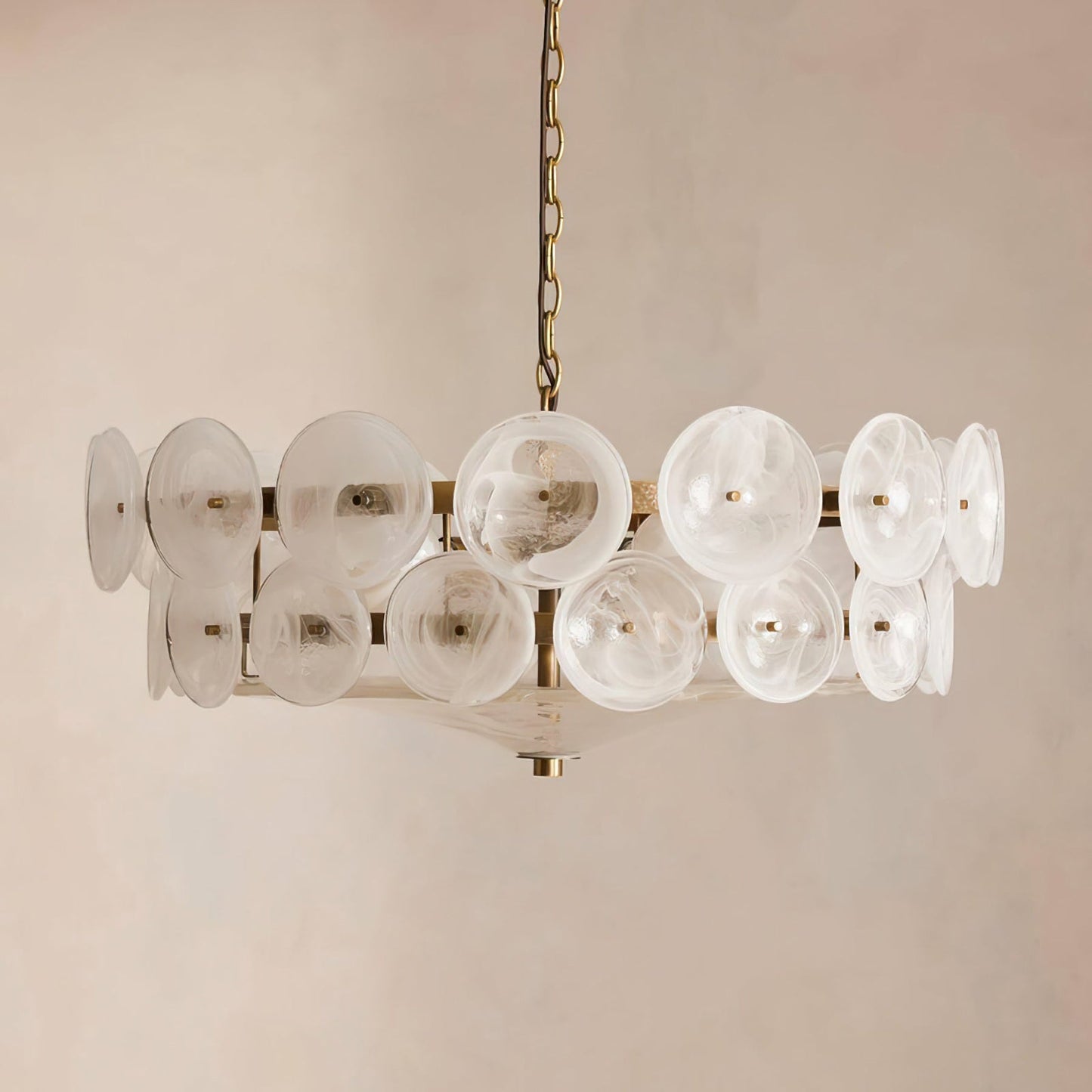 Solaris Disc Murano Glass Chandelier