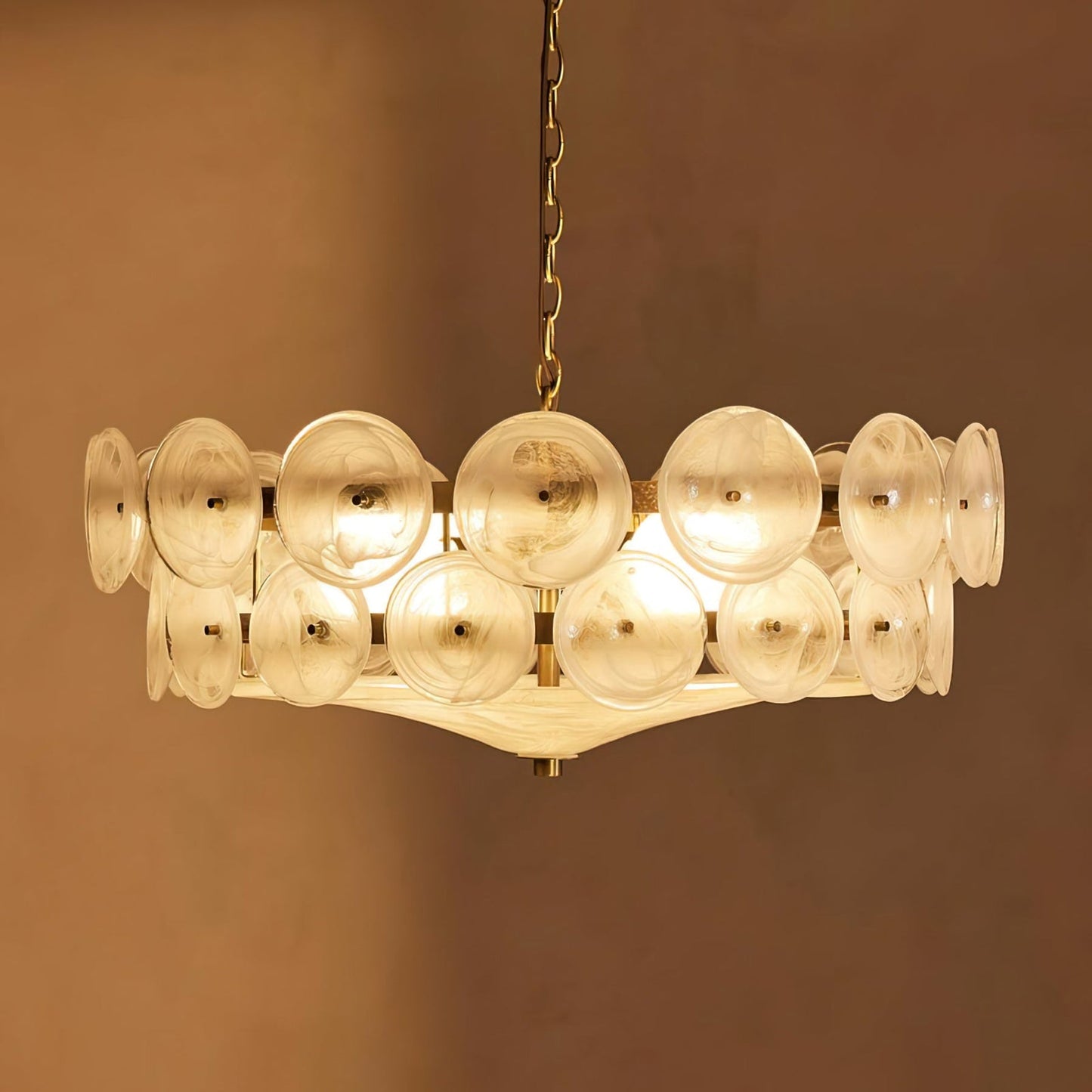 Solaris Disc Murano Glass Chandelier