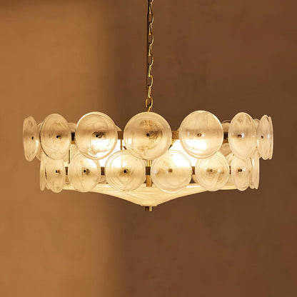 Solaris Disc Murano Glass Chandelier