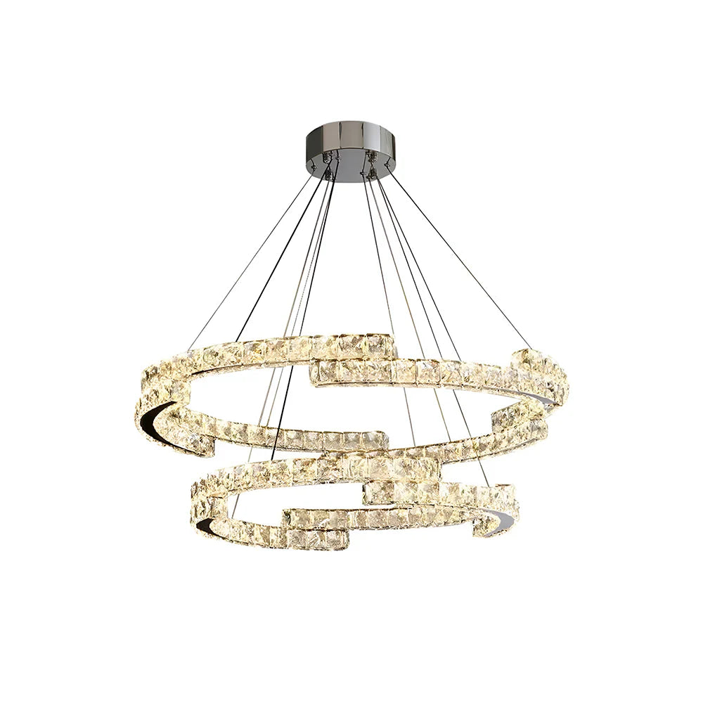 Double Ring Crystal Chandelier - Nuvé