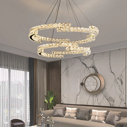 Double Ring Crystal Chandelier - Nuvé