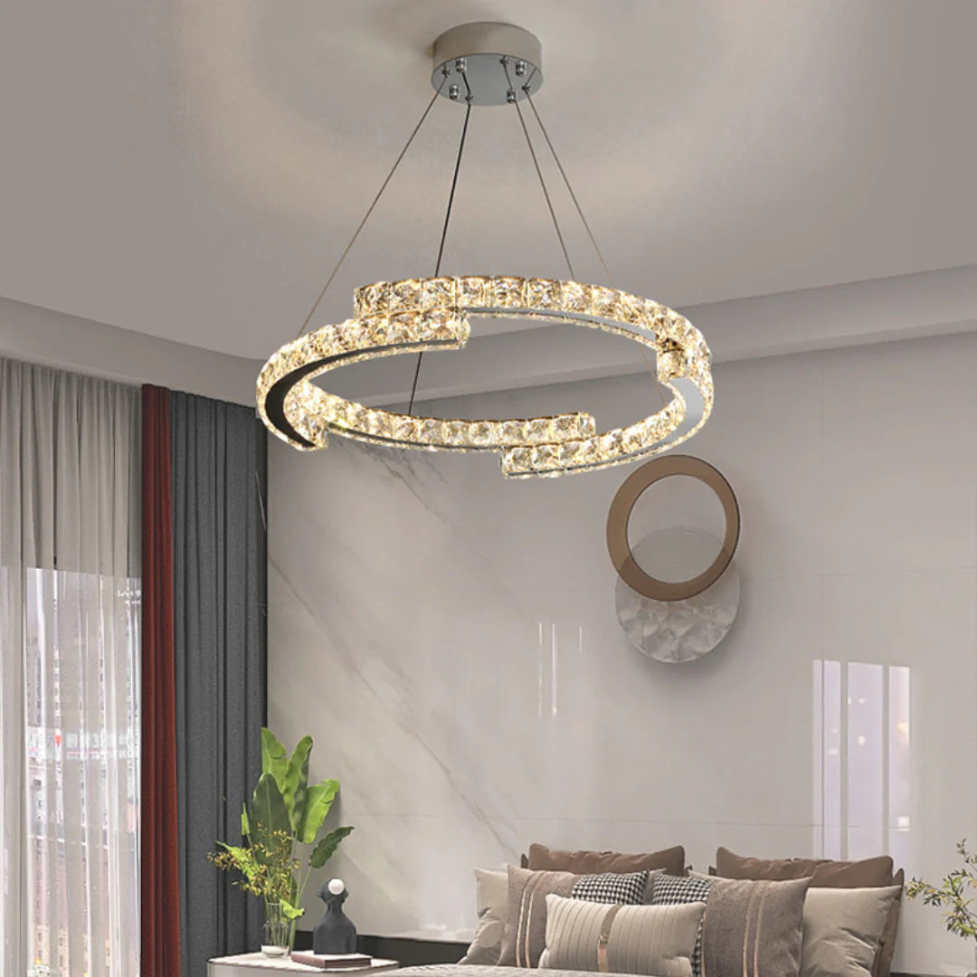 Double Ring Crystal Chandelier - Nuvé