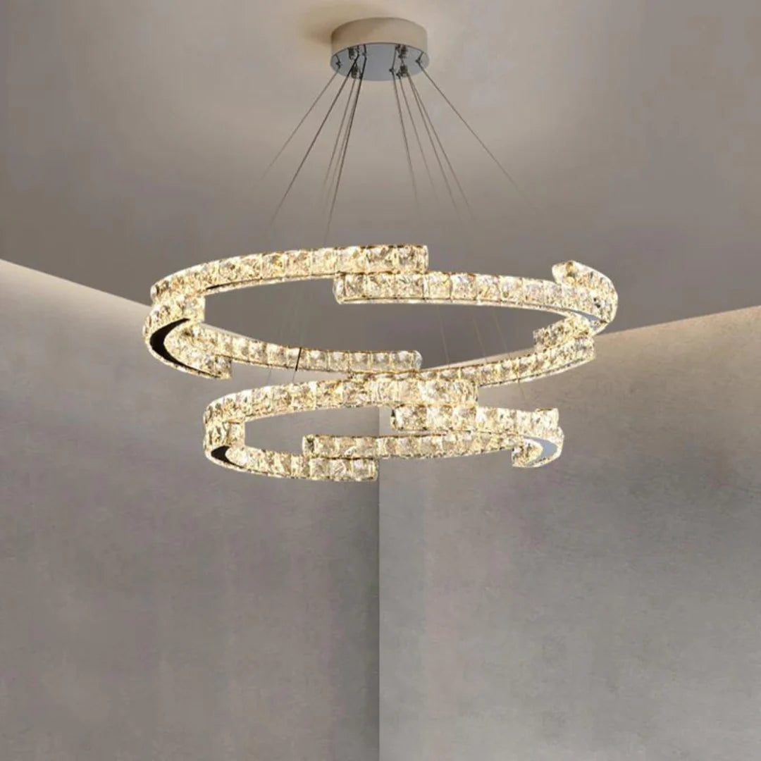 Double Ring Crystal Chandelier - Nuvé
