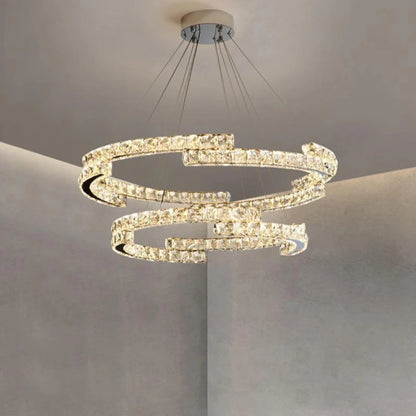 Double Ring Crystal Chandelier - Nuvé