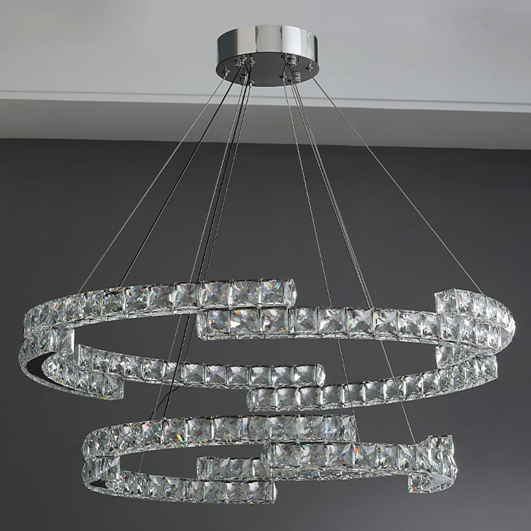 Double Ring Crystal Chandelier - Nuvé