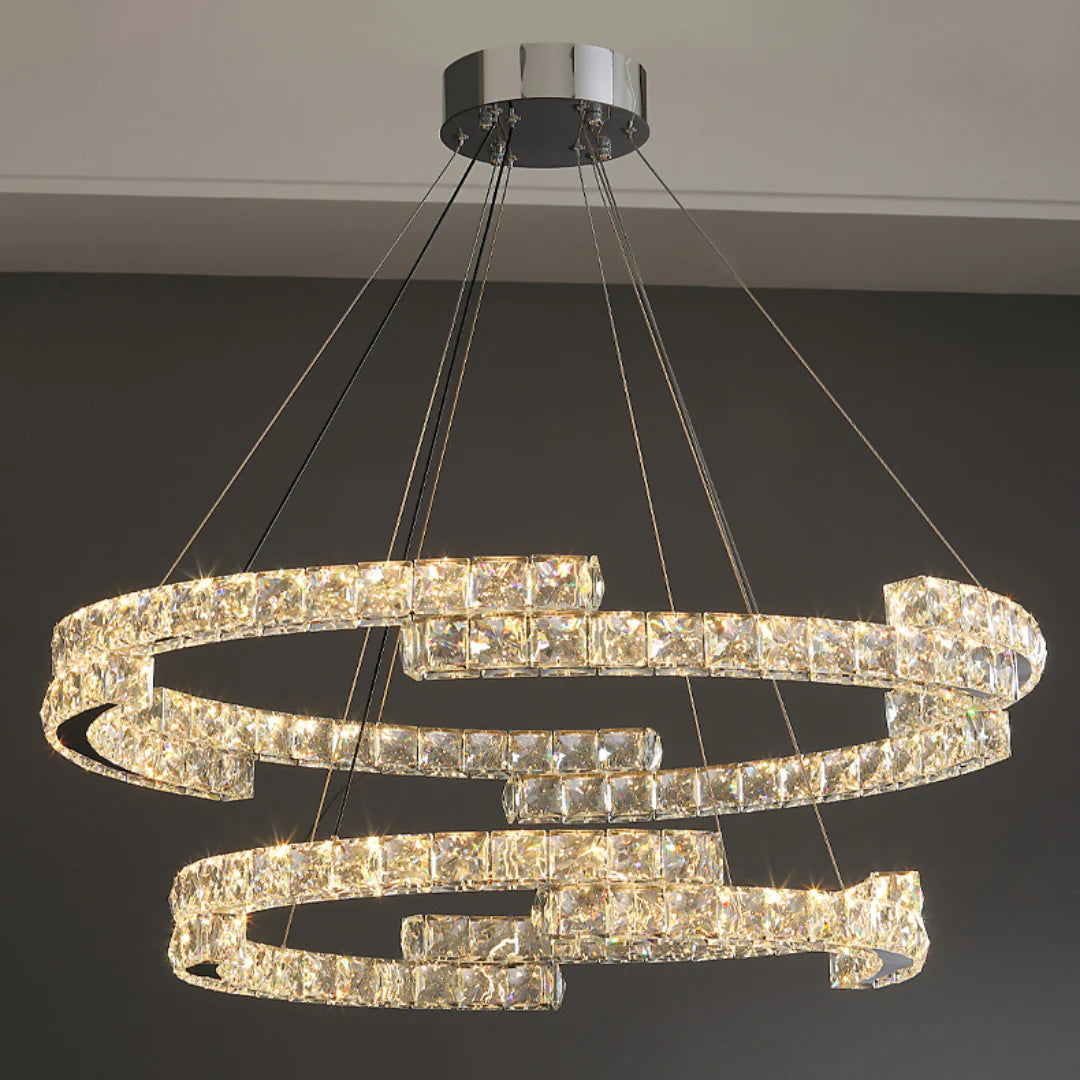 Double Ring Crystal Chandelier - Nuvé