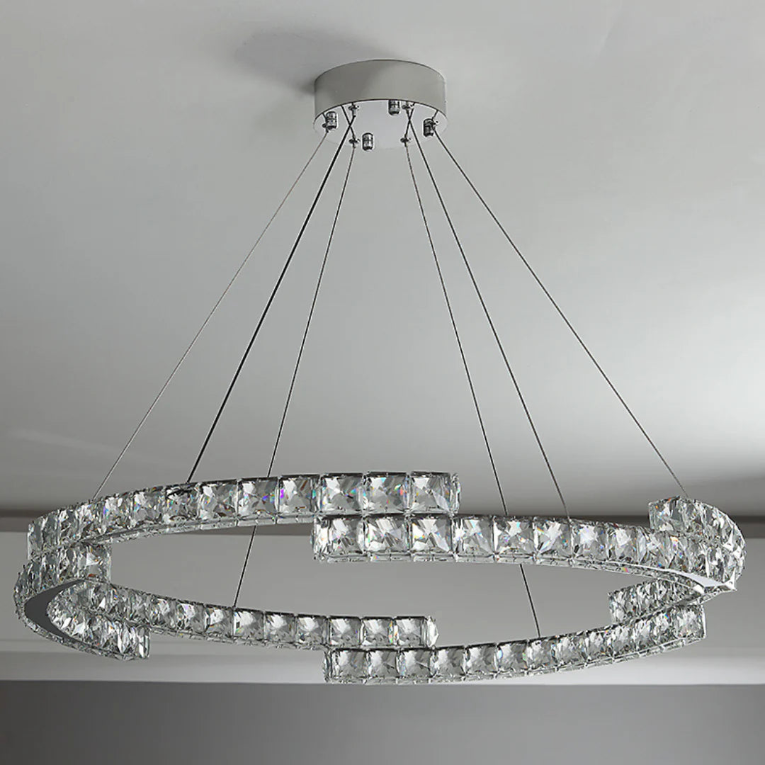 Double Ring Crystal Chandelier - Nuvé