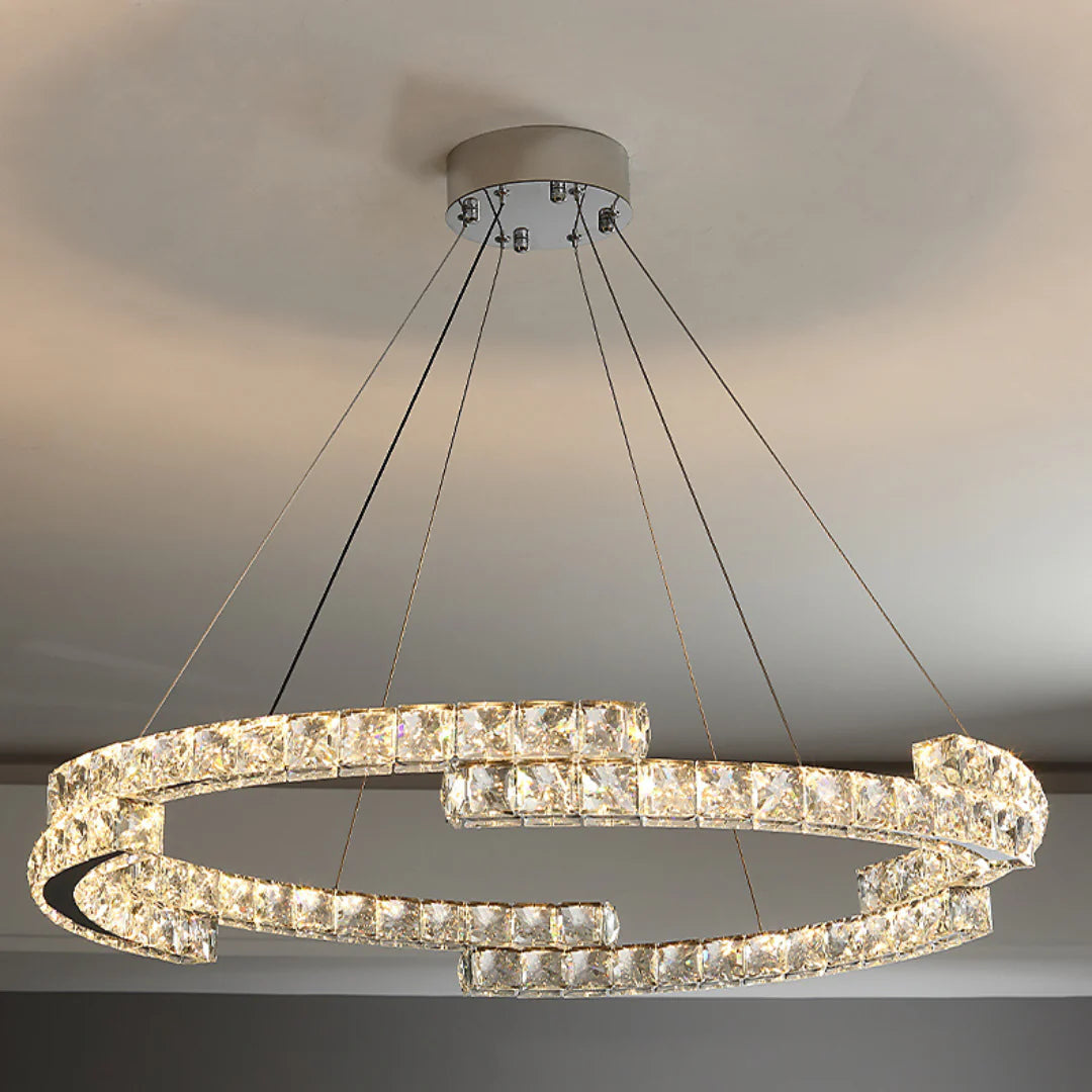 Double Ring Crystal Chandelier - Nuvé