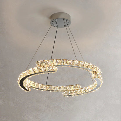 Double Ring Crystal Chandelier - Nuvé