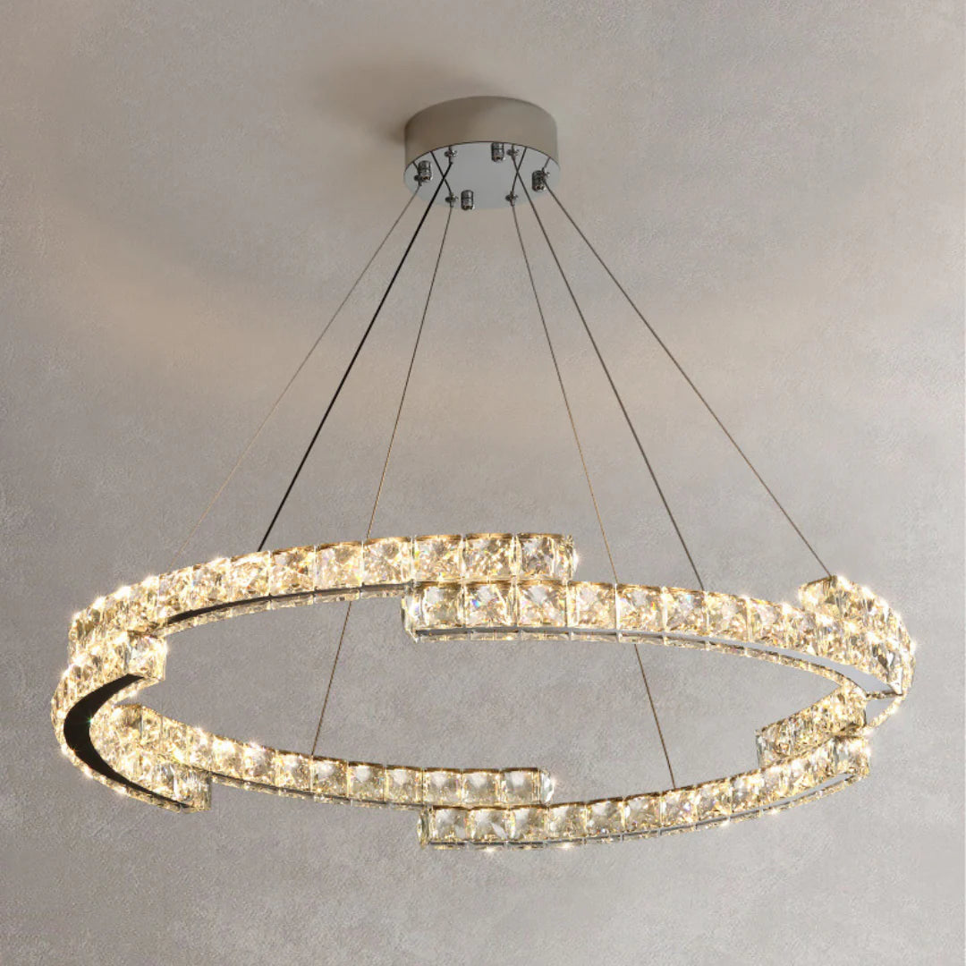 Double Ring Crystal Chandelier - Nuvé