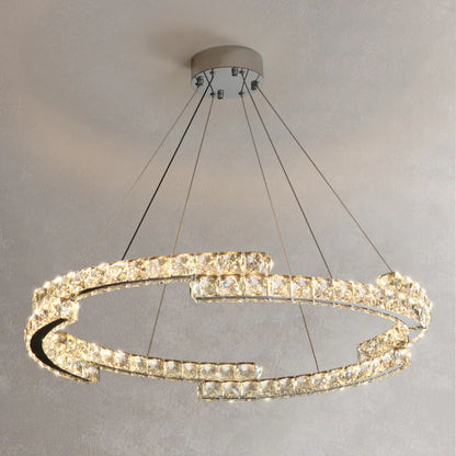 Double Ring Crystal Chandelier - Nuvé