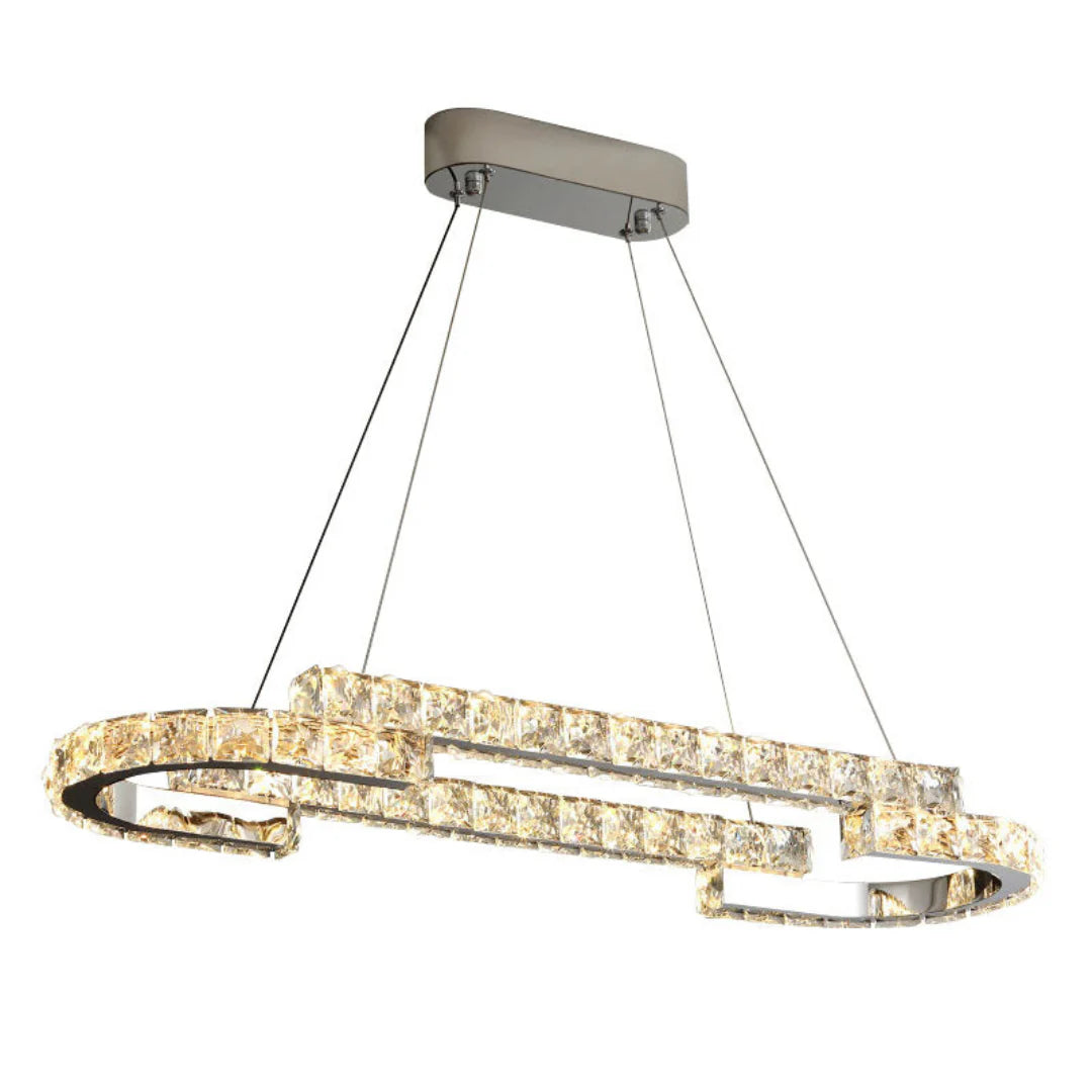 Double Ring Crystal Chandelier