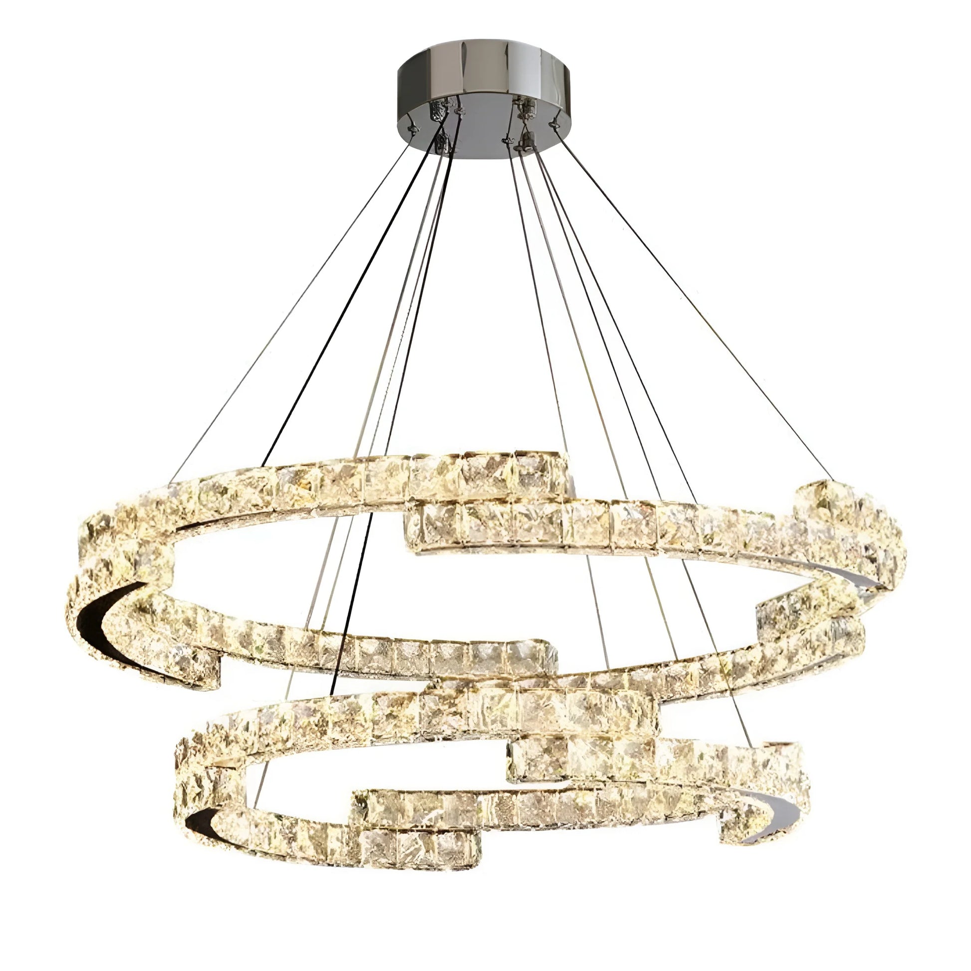 Double Ring Crystal Chandelier - Nuvé