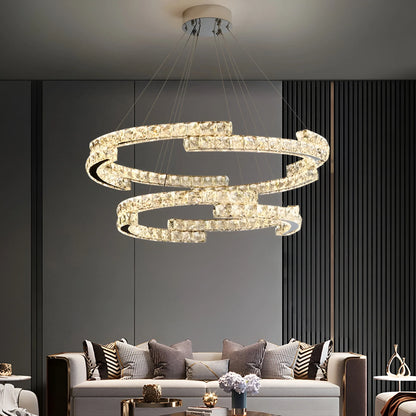 Double Ring Crystal Chandelier - Nuvé