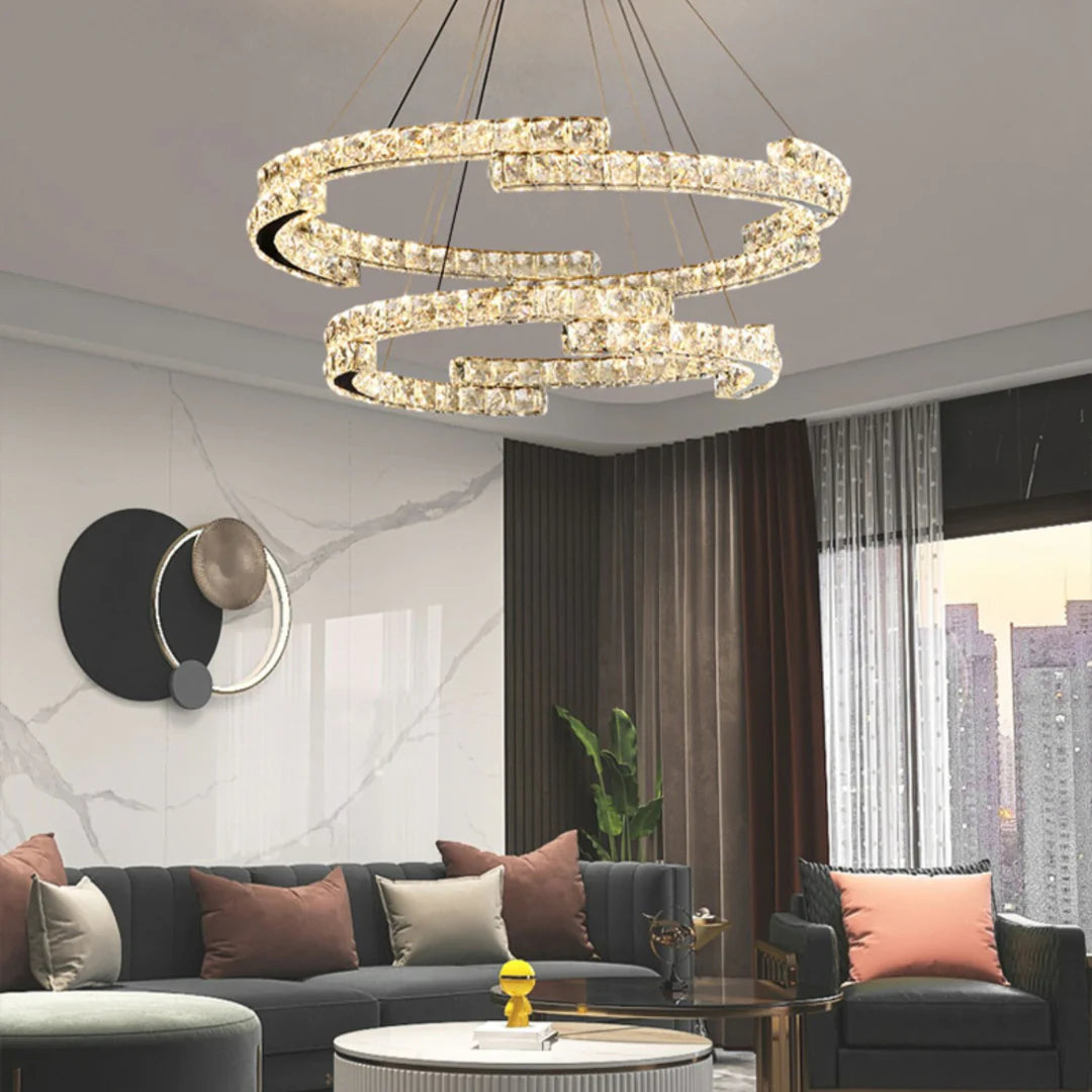 Double Ring Crystal Chandelier - Nuvé