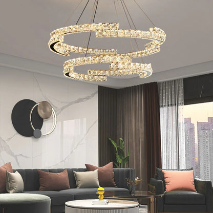 Double Ring Crystal Chandelier - Nuvé