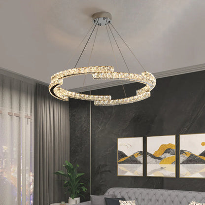 Double Ring Crystal Chandelier - Nuvé