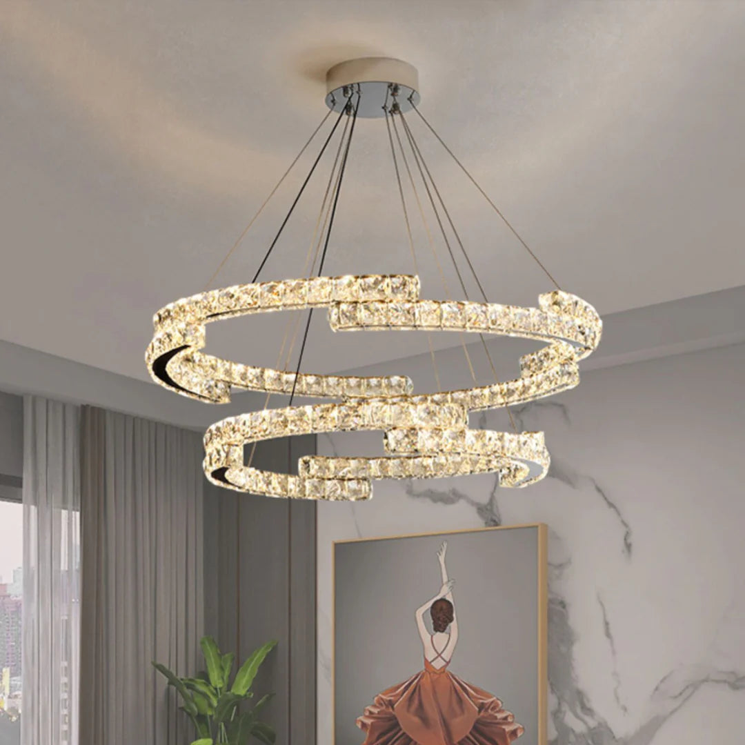 Double Ring Crystal Chandelier - Nuvé