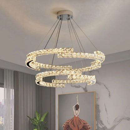 Double Ring Crystal Chandelier - Nuvé