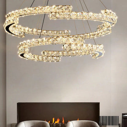 Double Ring Crystal Chandelier - Nuvé