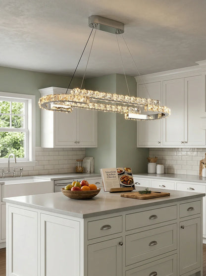 Double Ring Crystal Chandelier