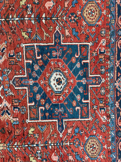 KARAJA Persian Antique Heriz Rug  4'9" x 6' - Nuvé
