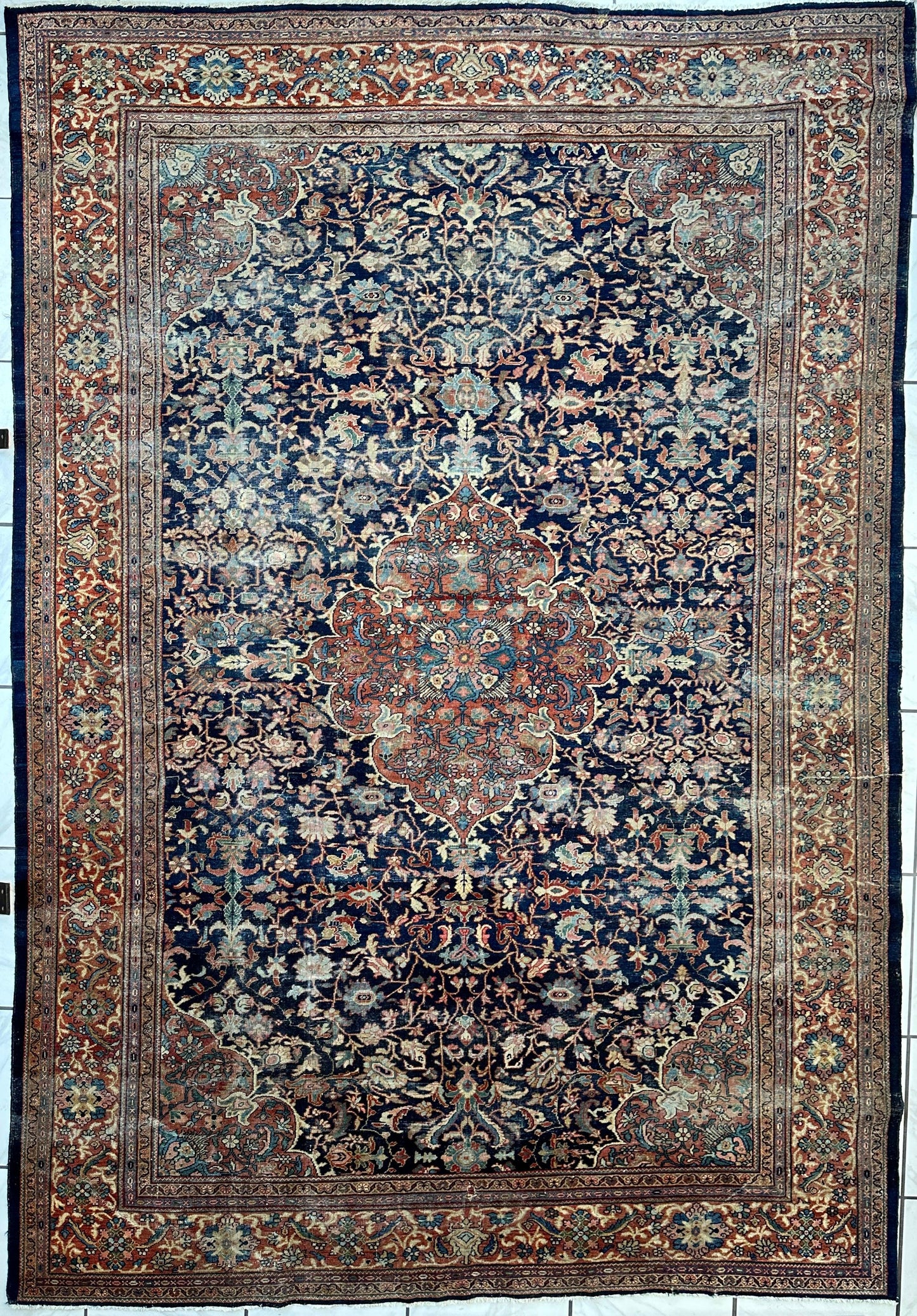 Antique Persian Mahal Rug 8’3”x12’ - Circa 1900 Treasure - Nuvé