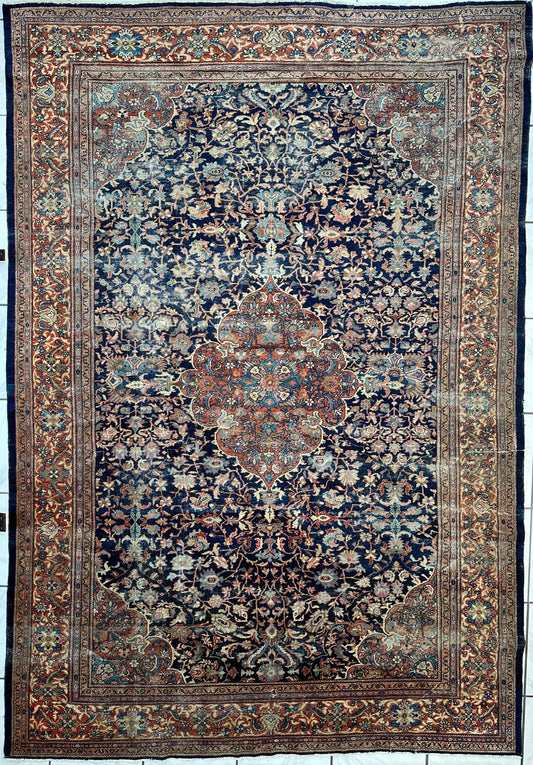 Antique Persian Mahal Rug 8’3”x12’ - Circa 1900 Treasure - Nuvé