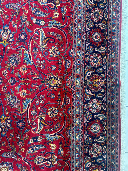 Incredible Persian Kashan All Over Wool Rug 10’2” x 14’ - Nuvé