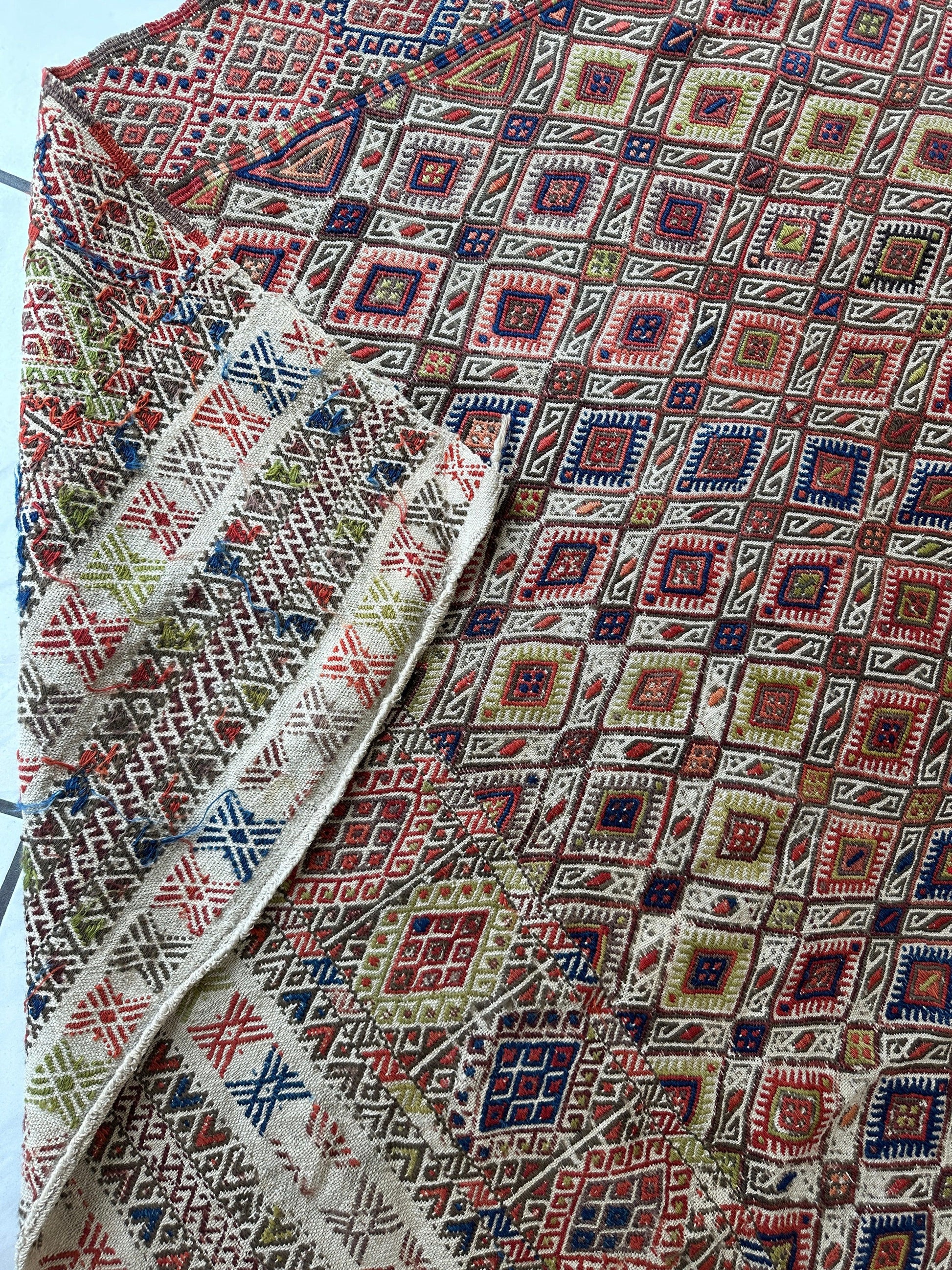 Antique Turkish Jajim Wool Rug 5’6” x 14’5” - Nuvé