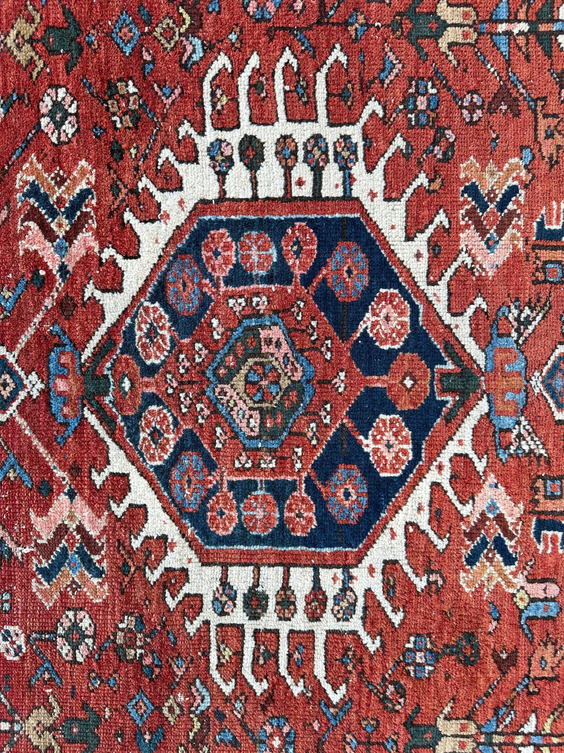 KARAJA Persian Antique Heriz Rug  4'9" x 6' - Nuvé