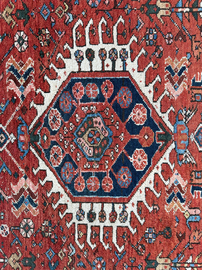 KARAJA Persian Antique Heriz Rug  4'9" x 6' - Nuvé