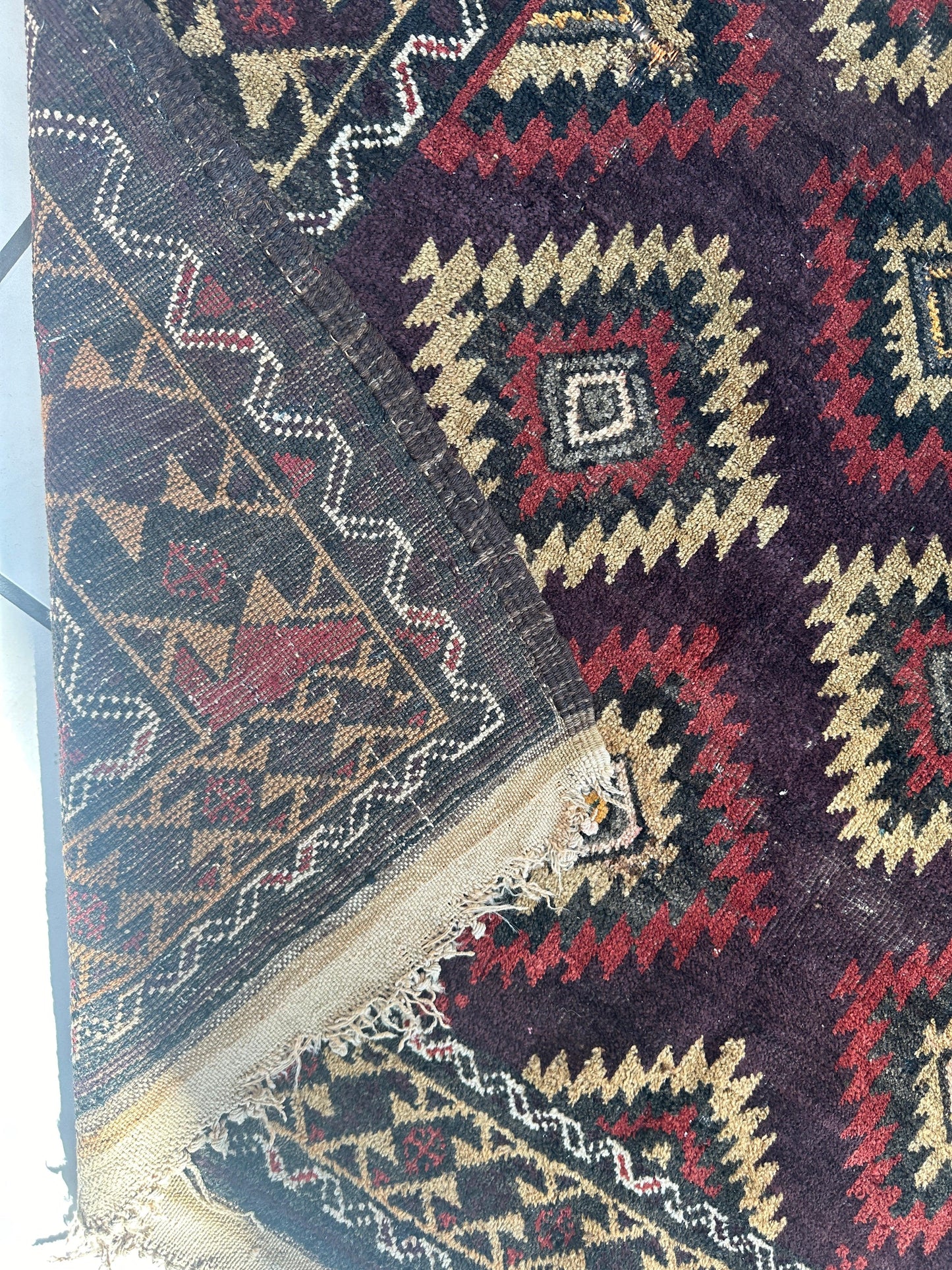 Antique 1900’s Tribal Baluch Wool Rug 4’5” x 8’6” - Nuvé