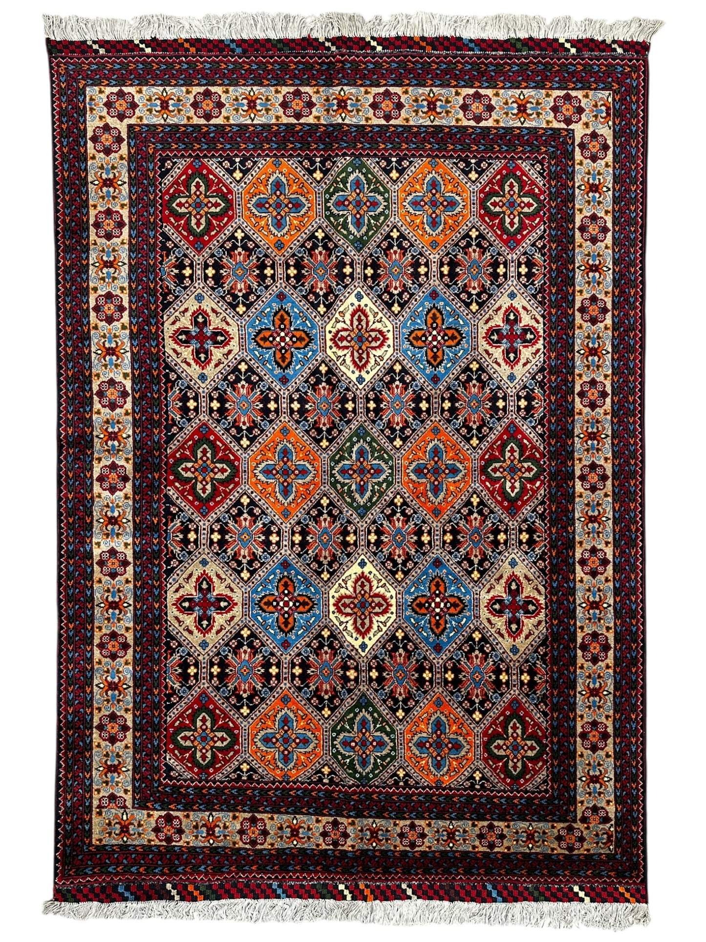 Hand-Knotted Afghani Kashi Wool Rug – 4’9″  x  6’10″ - Nuvé